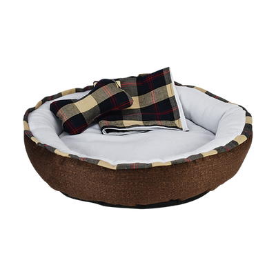 Cama Mediana Blanca C/Frazada y Juguete