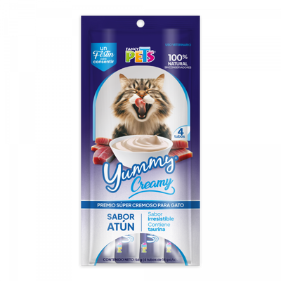Yummy Creamy P/Gato Sabor Atun 4-Tubos