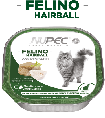 NUPEC Alimento Húmedo Felino Hairball con Pescado