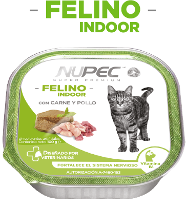 NUPEC Alimento Húmedo Felino Indoors con Carne y Pollo