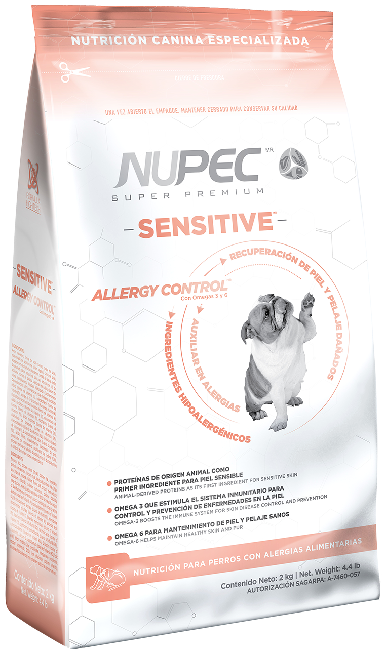 NUPEC Sensitive: Dieta Auxiliar en el Tratamiento de Alergias Alimentarias para Caninos