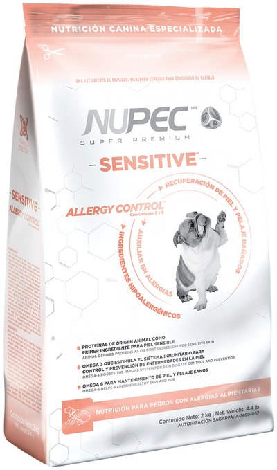 NUPEC Sensitive: Dieta Auxiliar en el Tratamiento de Alergias Alimentarias para Caninos