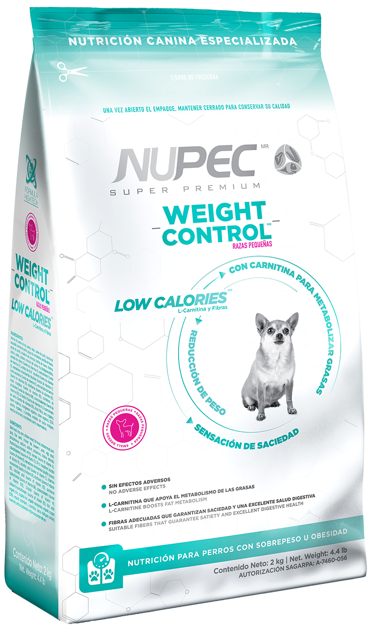 NUPEC Weight Control Raza Pequeña: Nutrición Especializada para el Control de Peso en Caninos de Raza Pequeña